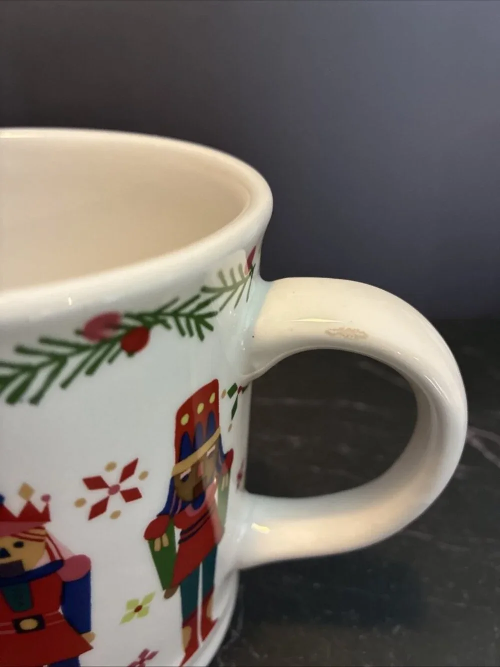 Sur La Table Christmas Nutcracker Mug Holiday Cup Red Green Soldier Winter